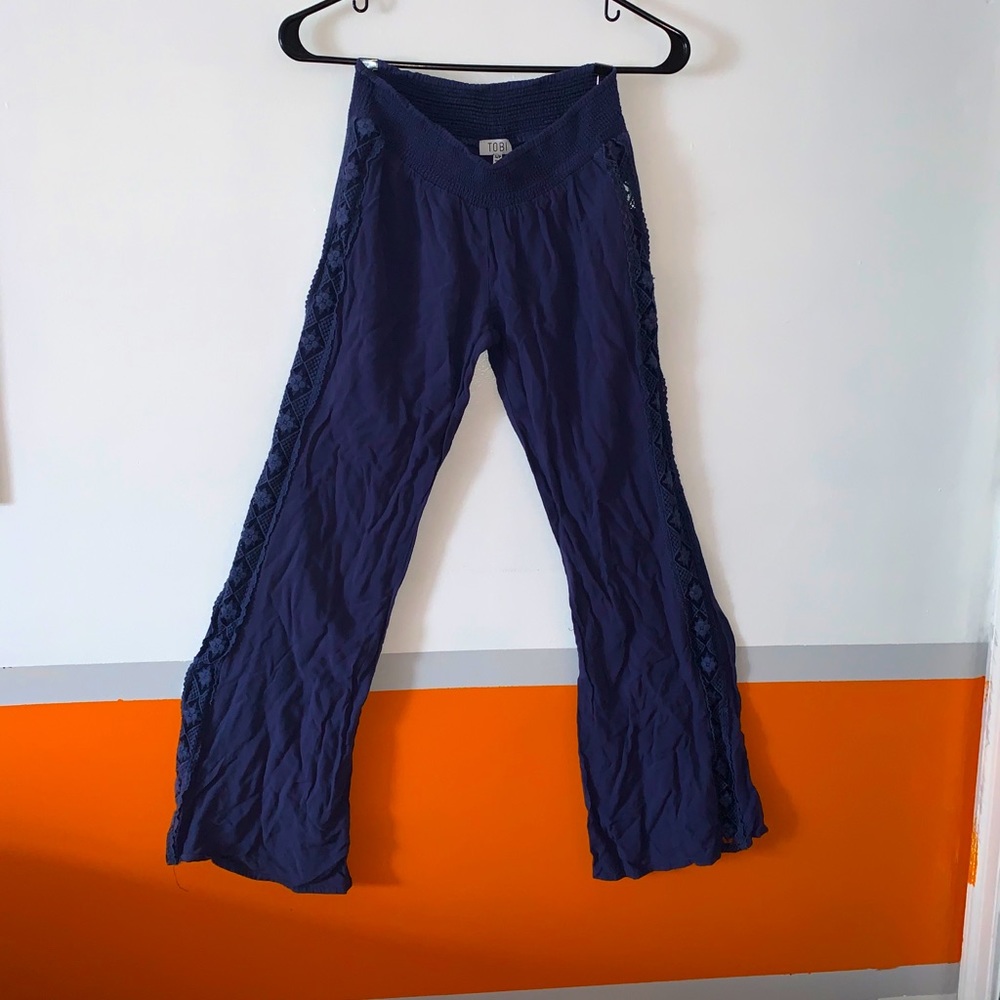 Blue Flare Pants